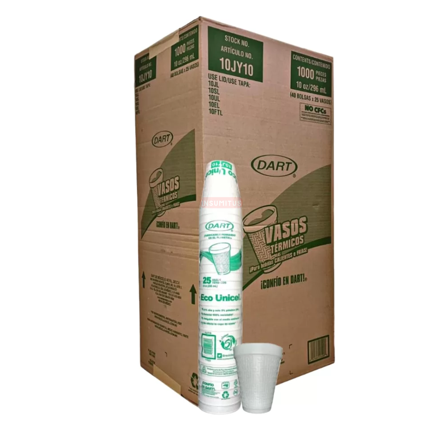 Vaso Termico Plumavit 10oz 300ml (25 unidades) Dart 2