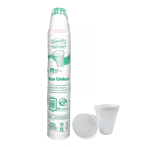 Vaso Termico Plumavit 10oz 300ml (25 unidades) Dart