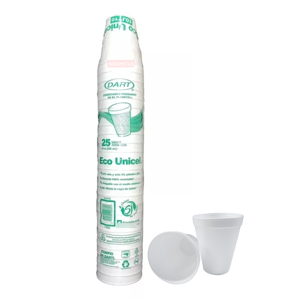 Vaso Termico Plumavit 10oz 300ml (25 unidades) Dart 1