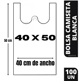 Bolsa Camiseta Blanca 40x50cm (100un) 