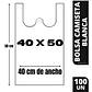 Bolsa Camiseta Blanca 40x50cm (100un)  - Miniatura 1