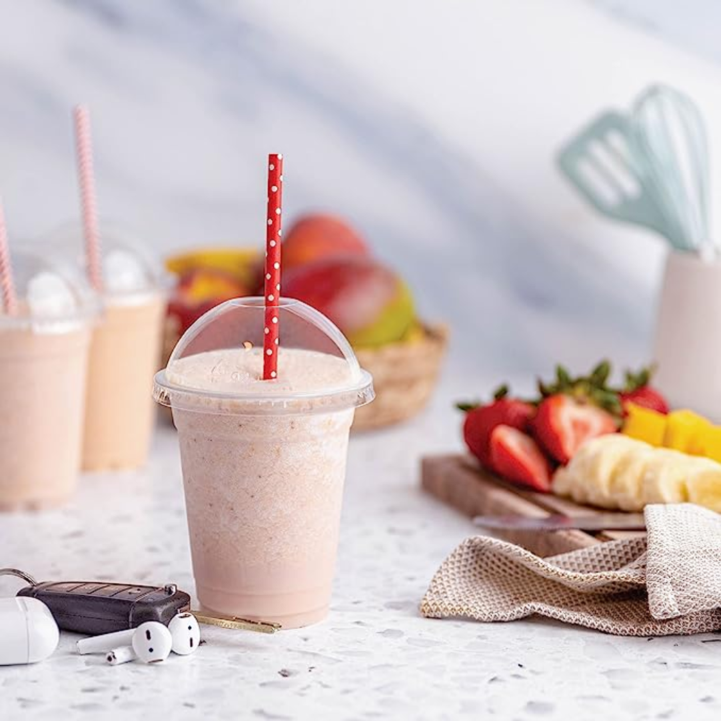 Vaso Pet con Tapa Domo con Hoyo 350ml - 12oz (50 unidades) 5