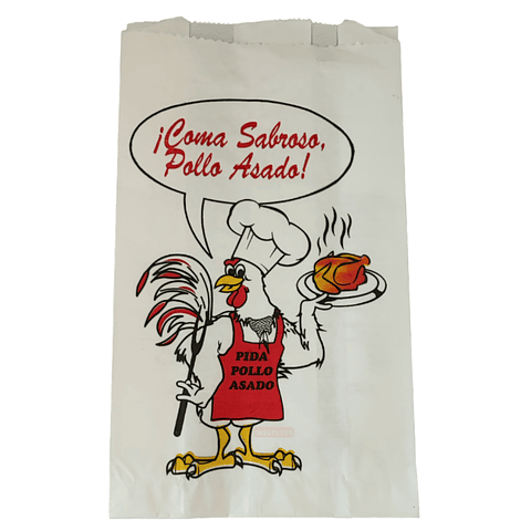 Bolsa para Pollo Asado de Papel 20x36cm (50 unidades) 