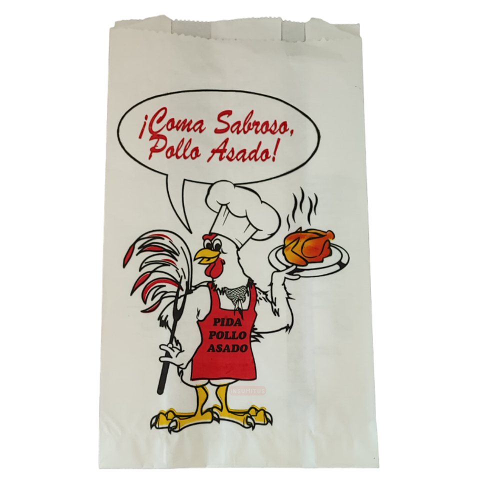 Bolsa para Pollo Asado de Papel 20x36cm (50 unidades)  1