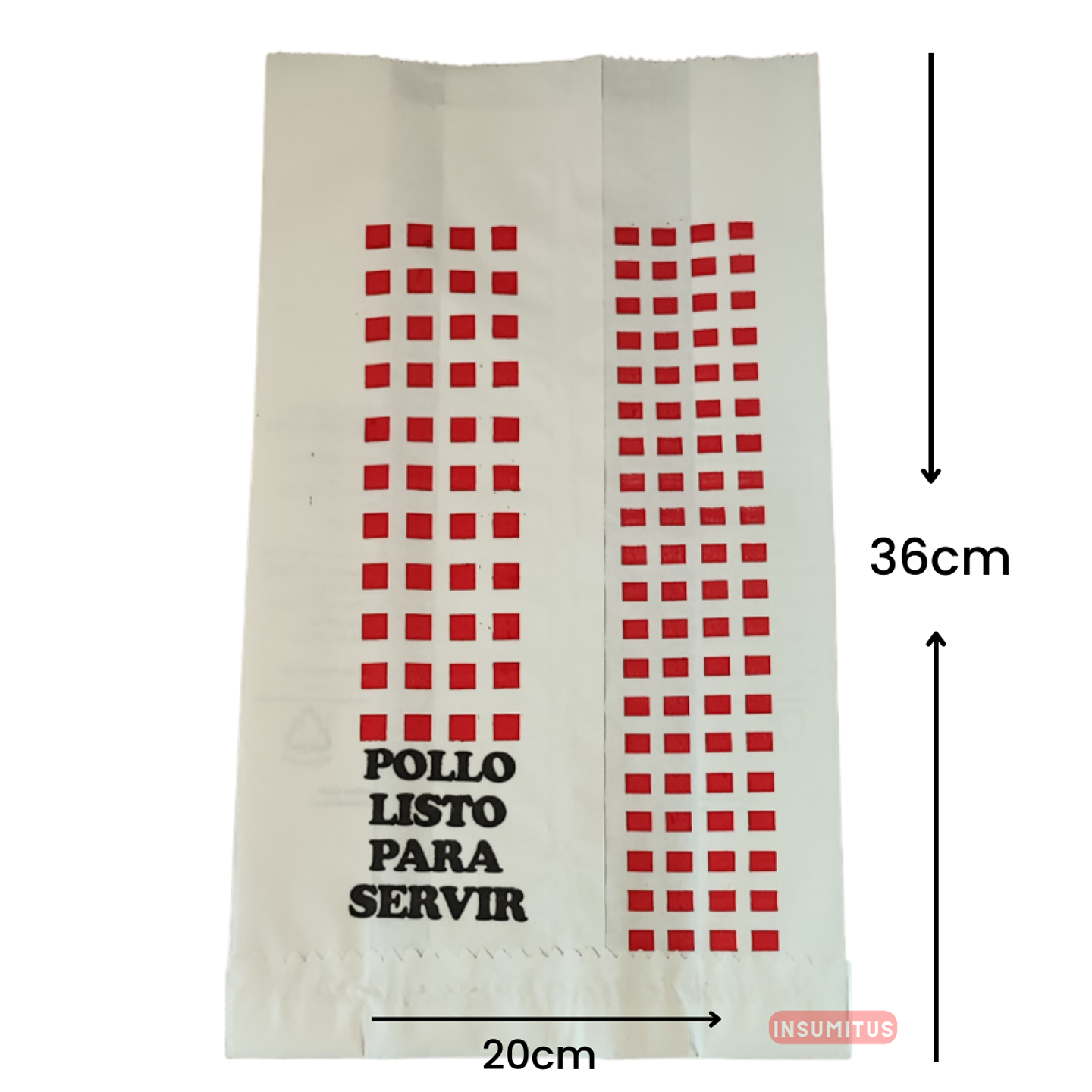 Bolsa para Pollo Asado de Papel 20x36cm (50 unidades)  2