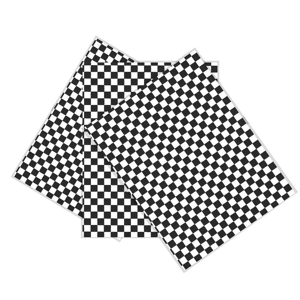 Papel Antigrasa Cuadros Negros 25x37cm (100 hojas) 1