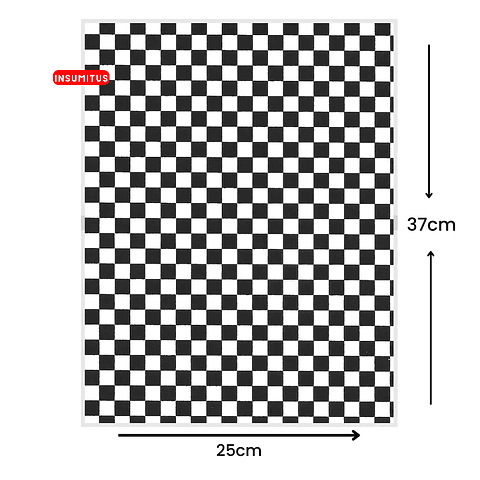 Papel Antigrasa Cuadros Negros 25x37cm (100 hojas)