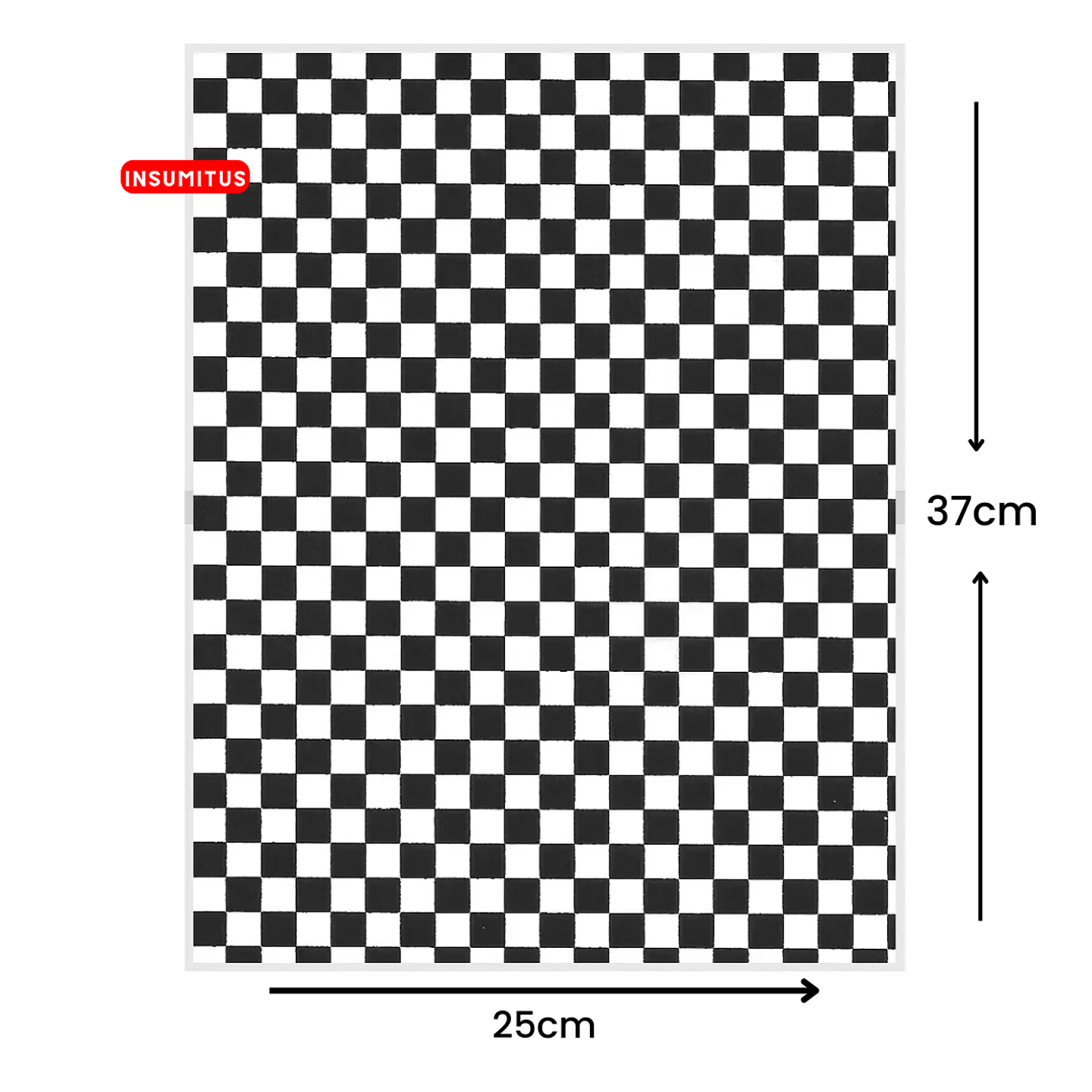 Papel Antigrasa Cuadros Negros 25x37cm (100 hojas) 2