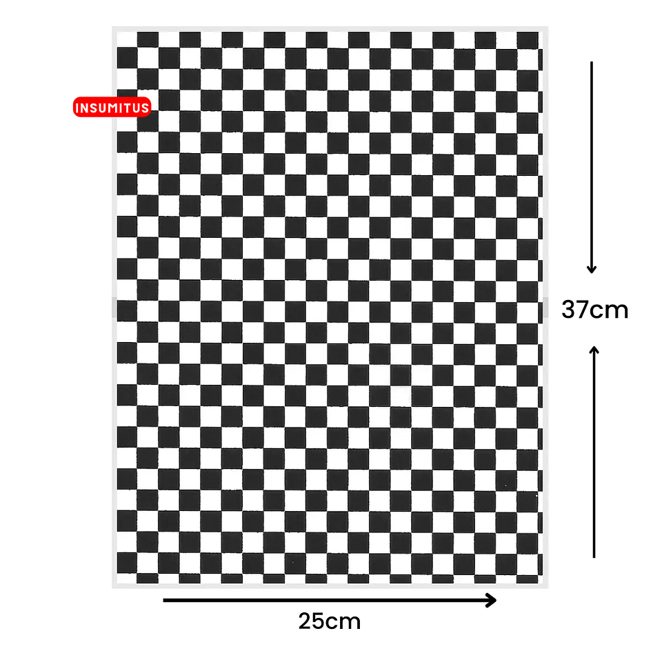 Papel Antigrasa Cuadros Negros 25x37cm (100 hojas) 2