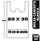 Bolsa Camiseta Blanca 28x35cm (100un)  - Miniatura 1