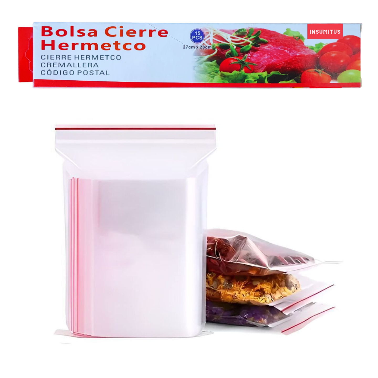 Bolsa con Cierre Hermético 27x28cm (15 unidades) 1