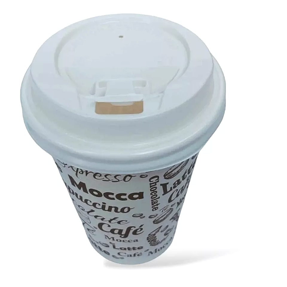 Vaso Polipapel 12oz Con Tapa (350ml) (50 unidades) 3