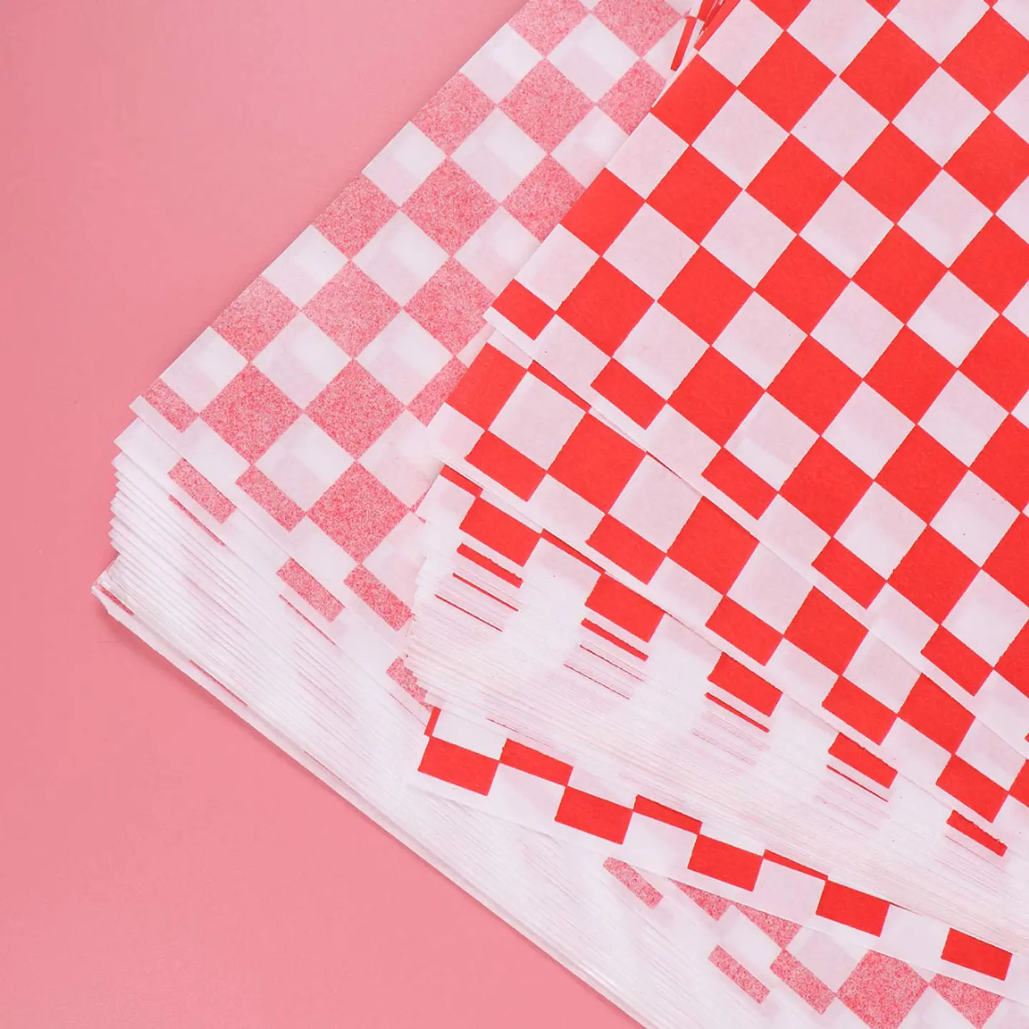 Papel Antigrasa Cuadros Rojos 30x30cm (100 hojas) 4