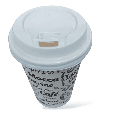 Vaso Polipapel 6oz Con Tapa (180ml) (50 unidades)