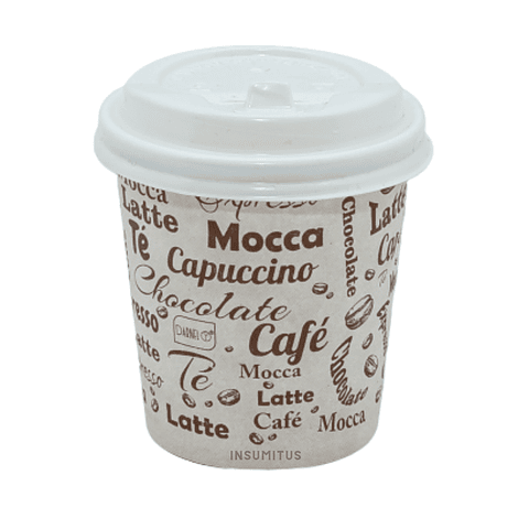 Vaso Polipapel 6oz Con Tapa (180ml) (50 unidades)