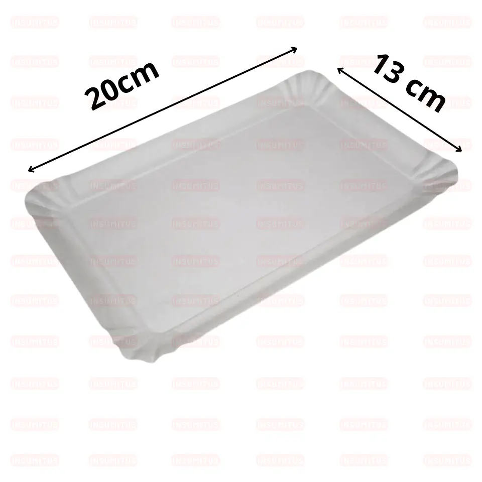 Bandeja Rectangular Cartón N° 5 (20x13cm) (100 Unidades) 2