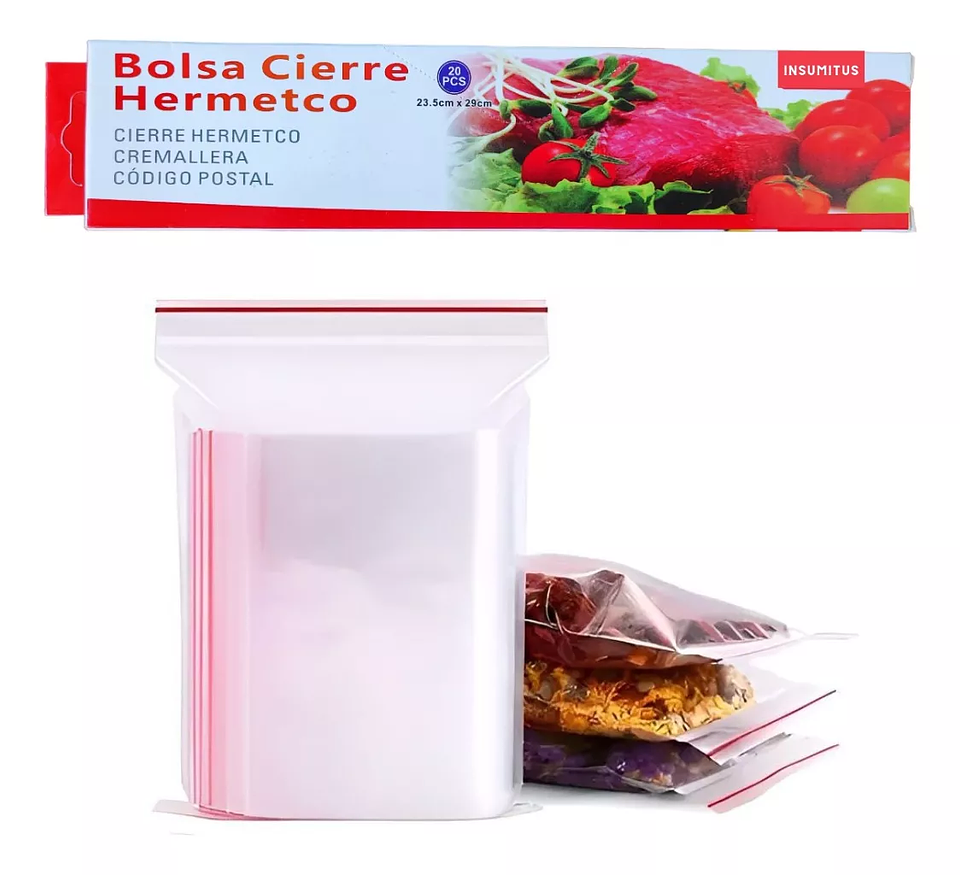 Bolsa con Cierre Hermético 23,5x29cm (20 unidades) 1