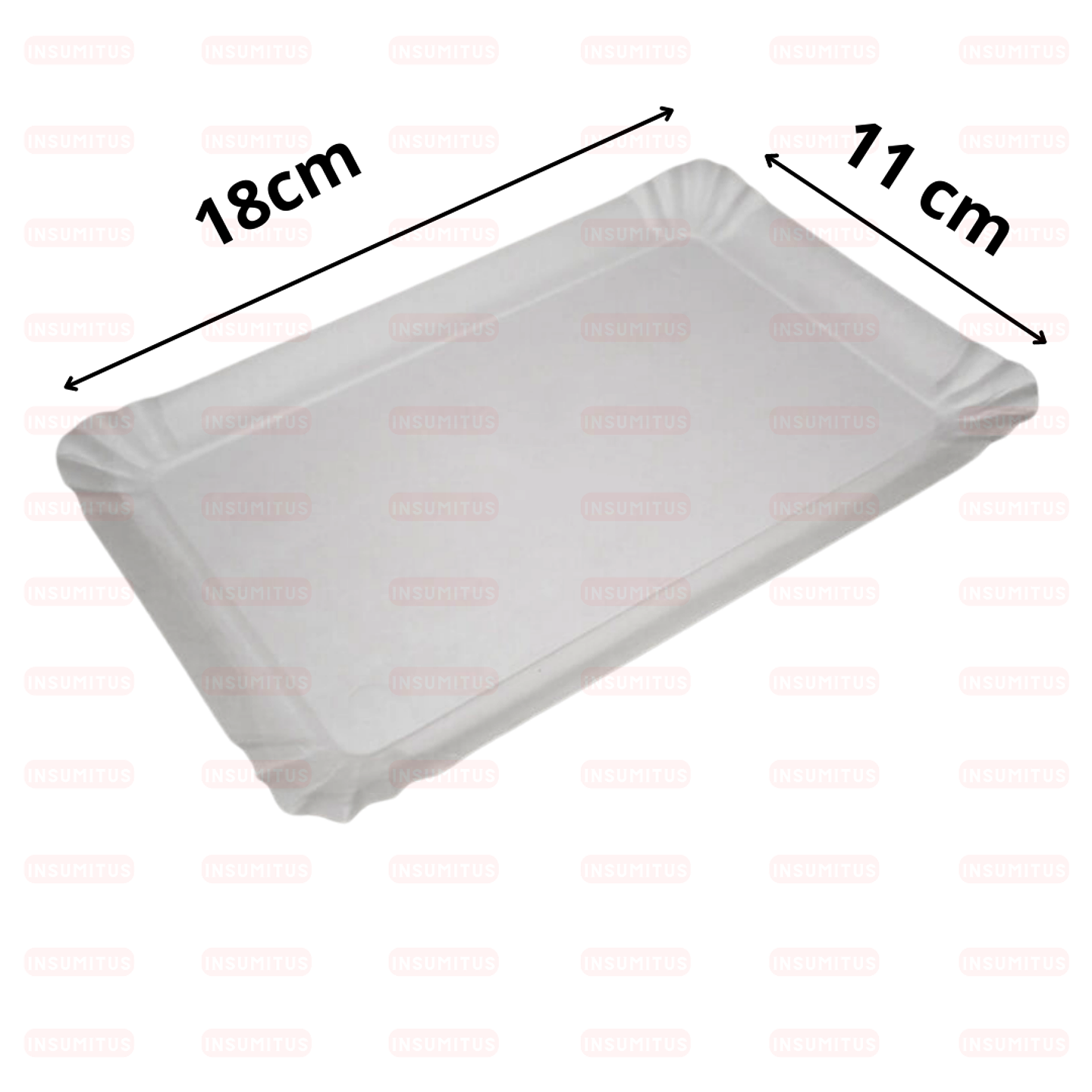 Bandeja Rectangular Cartón N° 3 (18x11cm) (200 Unidades) 2