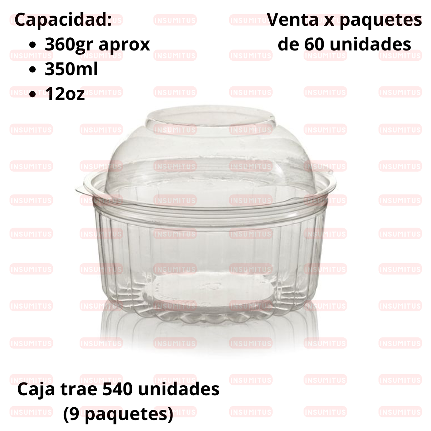 Pote Contenedor Bisagra (40-12 Domo) (60 unidades) 2