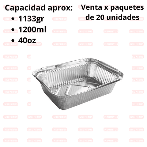 Envase de Aluminio C30 Tapa Carton (20 unidades)