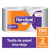 Toalla de Papel (190 metros) (1 Rollo) Rendipel