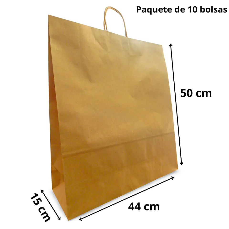 Bolsa Kraft con Asa 44x15x50 (10 unidades) 2