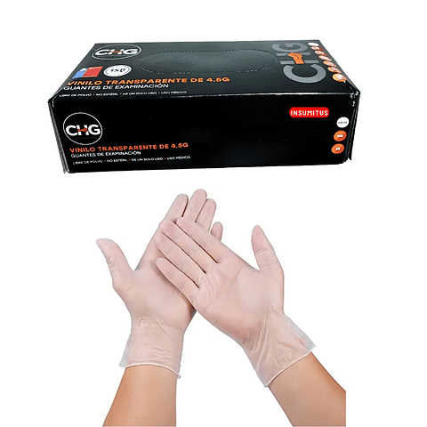 Guante Vinilo Talla S (100un) CHG