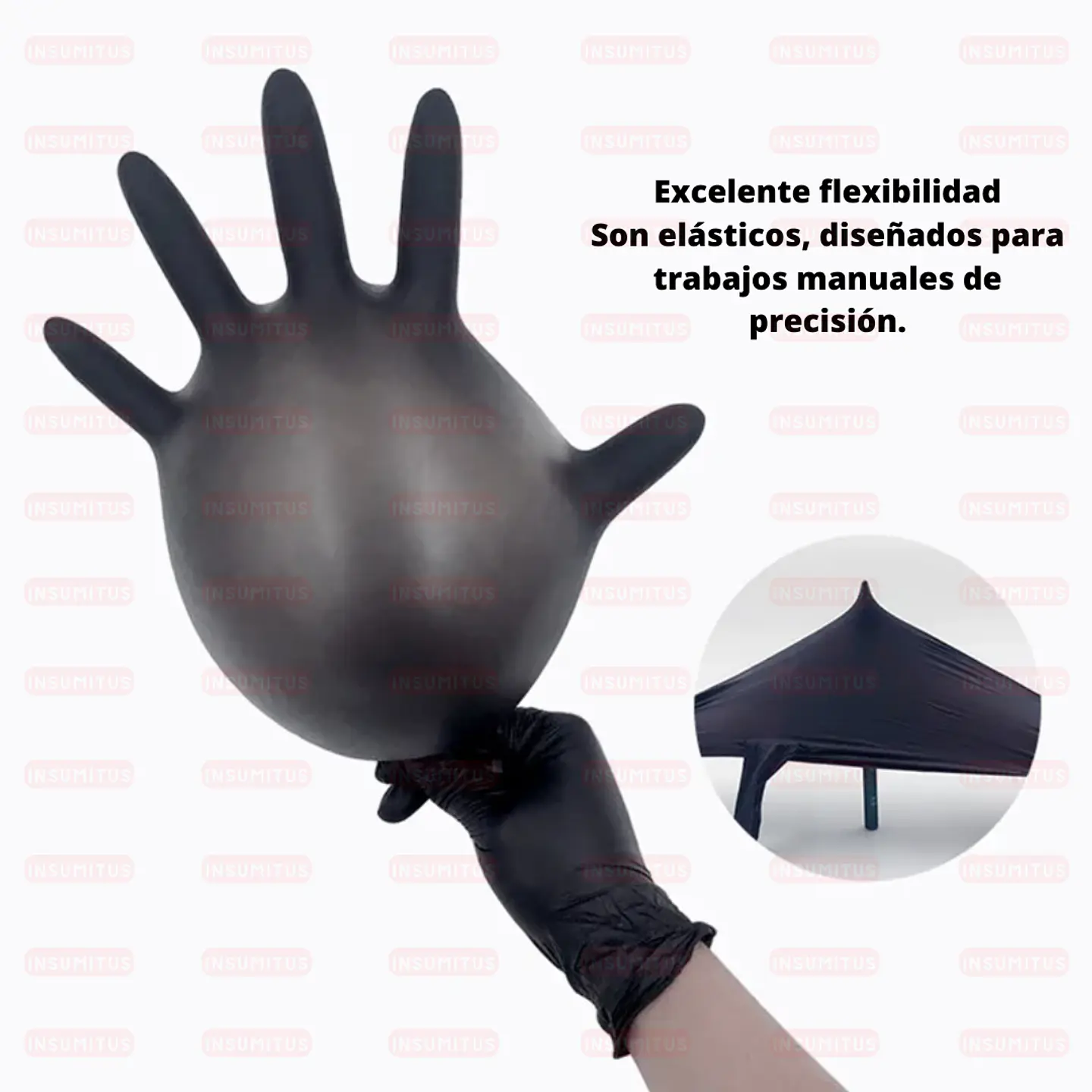 Guante de Nitrilo Negro Talla S (100 unidades) 2