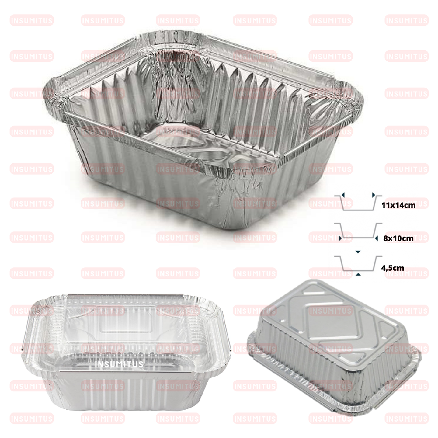 Envase de Aluminio C10 Tapa Transparente (20 unidades) 4