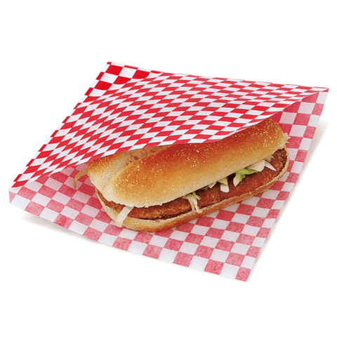 Sobres Antigrasa Cuadros Rojos 17x17cm (100 unidades)