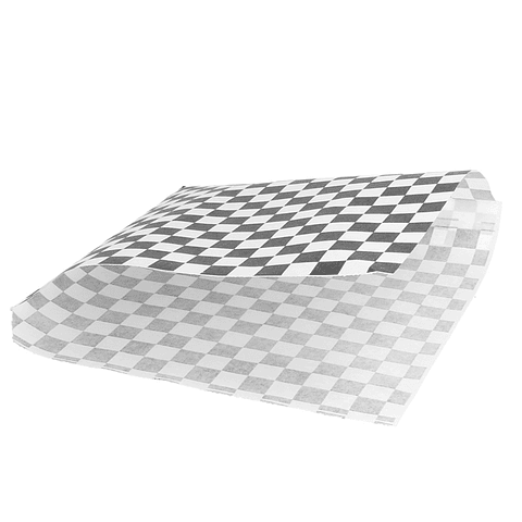 Sobres Antigrasa Cuadros Negros 17x17cm (100 unidades)