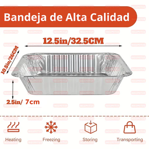 Bandeja de Aluminio 1150 (3550ml)