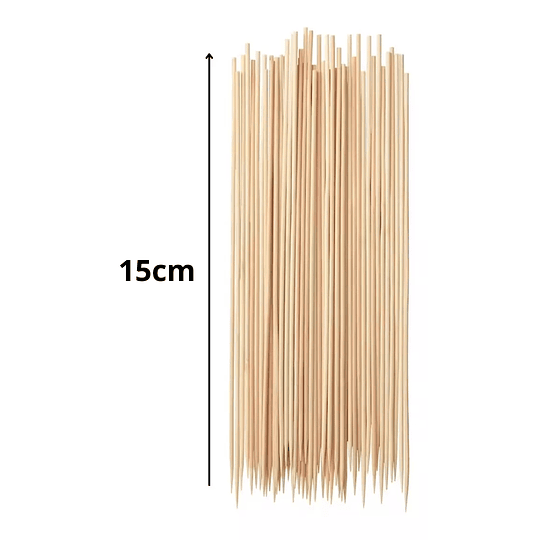 Palos de Brochetas 15cm (100un)