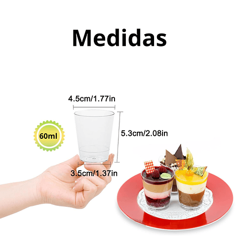 Vaso Acrilico 2oz - 60ml (25unidades)