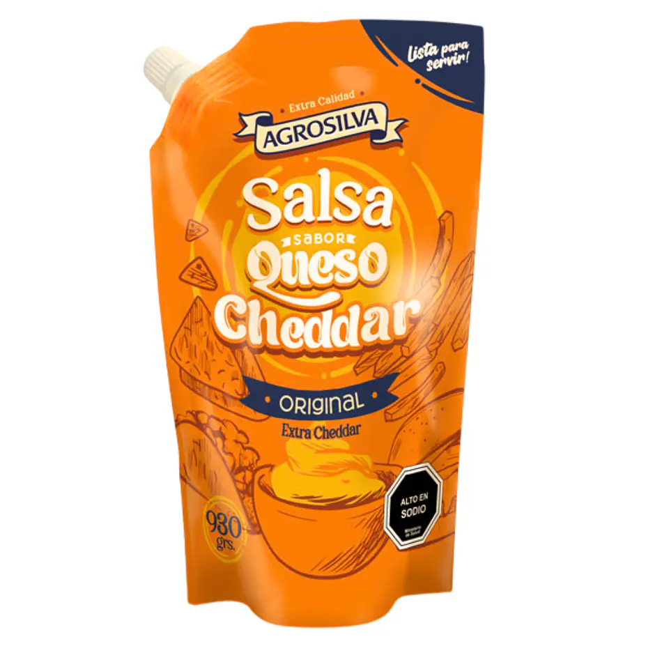 Salsa Queso Cheddar (930gr) Agrosilva 2
