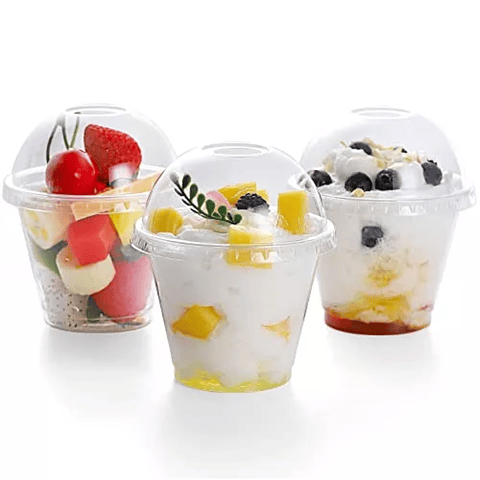 Vaso Pet con Tapa Domo Sin Hoyo 265ml - 9oz (50 unidades)