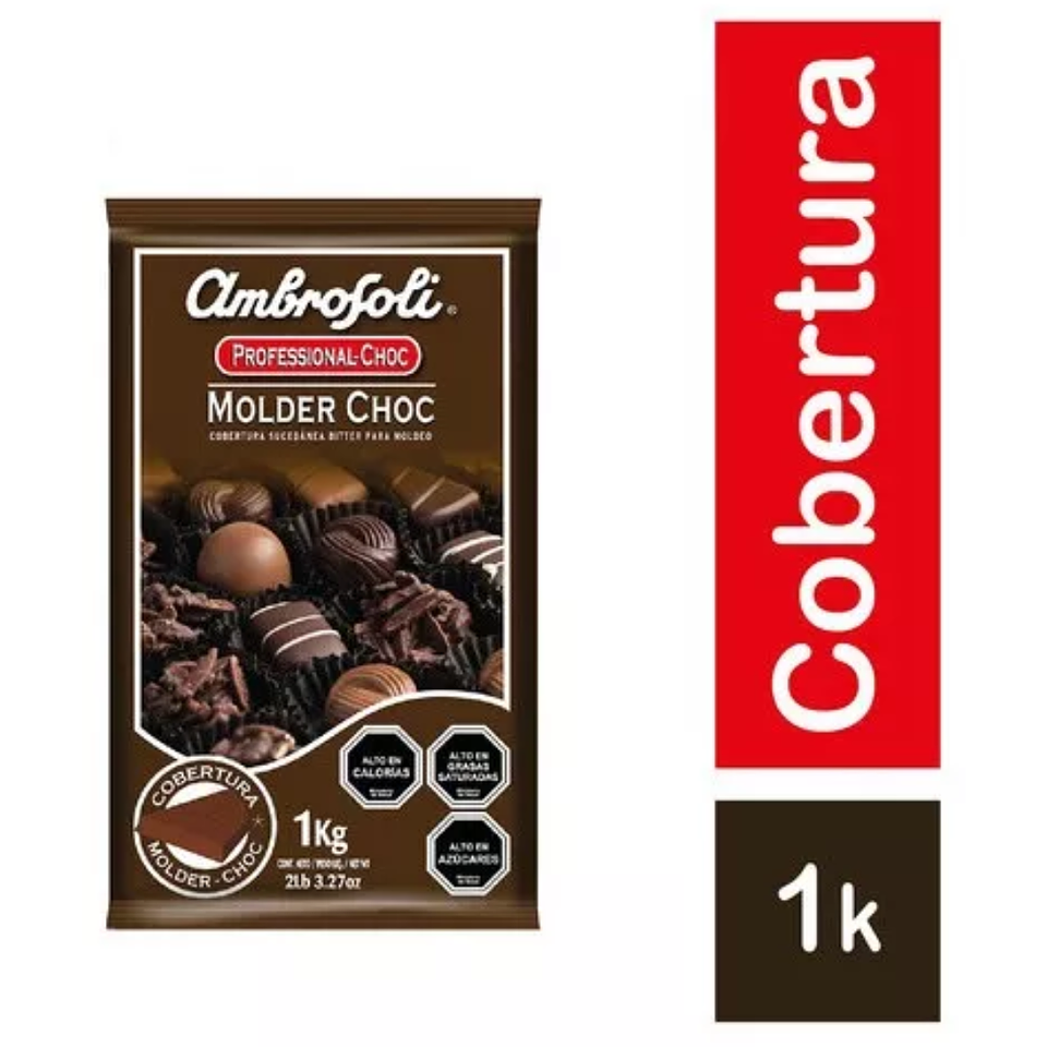 Cobertura Chocolate Molder Choc (1kg) Ambrosoli	 3