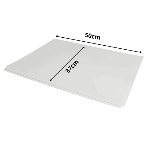 Papel Mantequilla Antigrasa Siliconado 37x50cm (50 unidades)