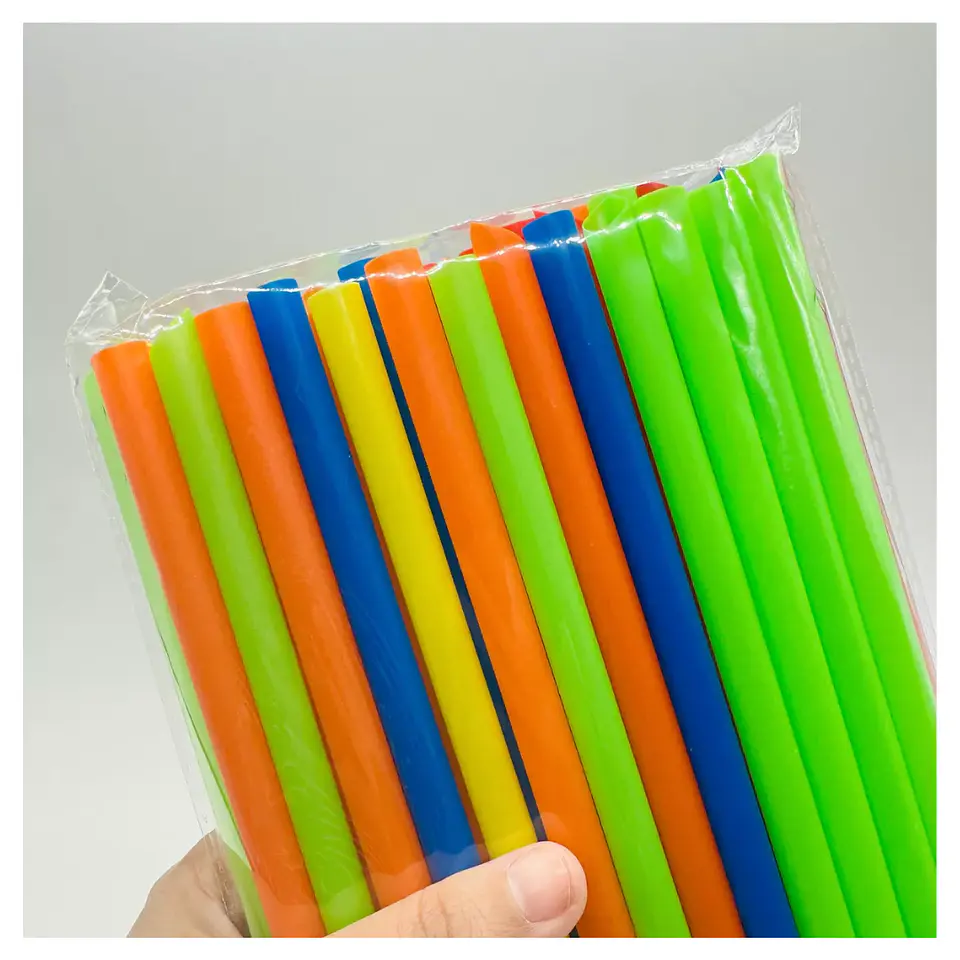 Bombillas Plasticas Gruesas de Colores 10x195mm (50 unidades) 4