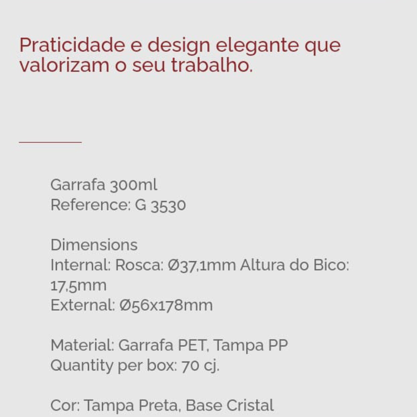 Botella PET 300ml con Tapa  3