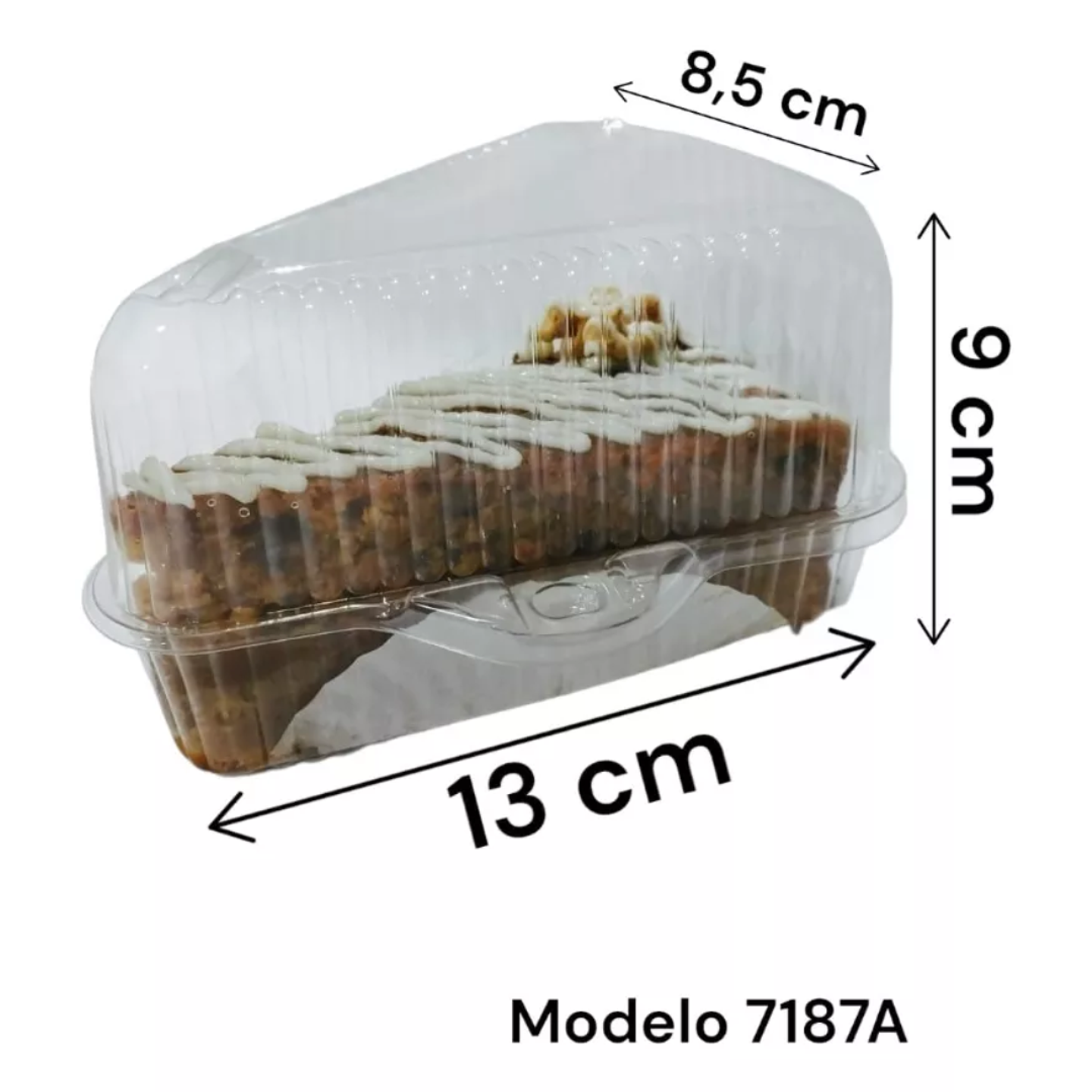 Envase Triangular Para Torta 7187A 13x8.5x9cm (50 Unidades) 2
