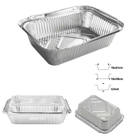 Envase de Aluminio C20 Tapa Plastica (20un)