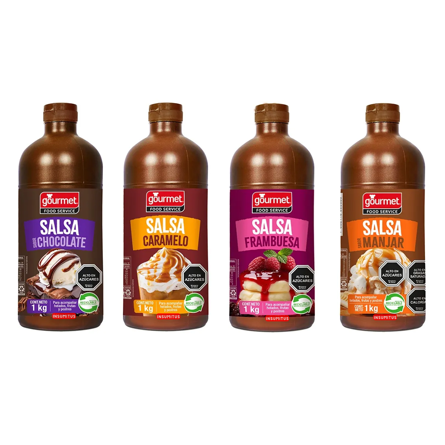 Salsas para Postres Gourmet Botella 1kg 1