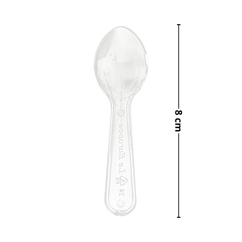 Cuchara Acrilica de Postre 8cm (100 unidades)	