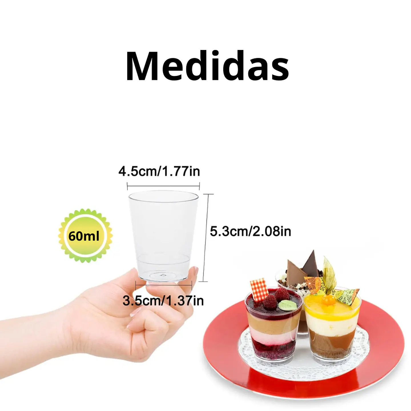 Vaso Acrilico 2oz - 60ml (20 unidades) 2