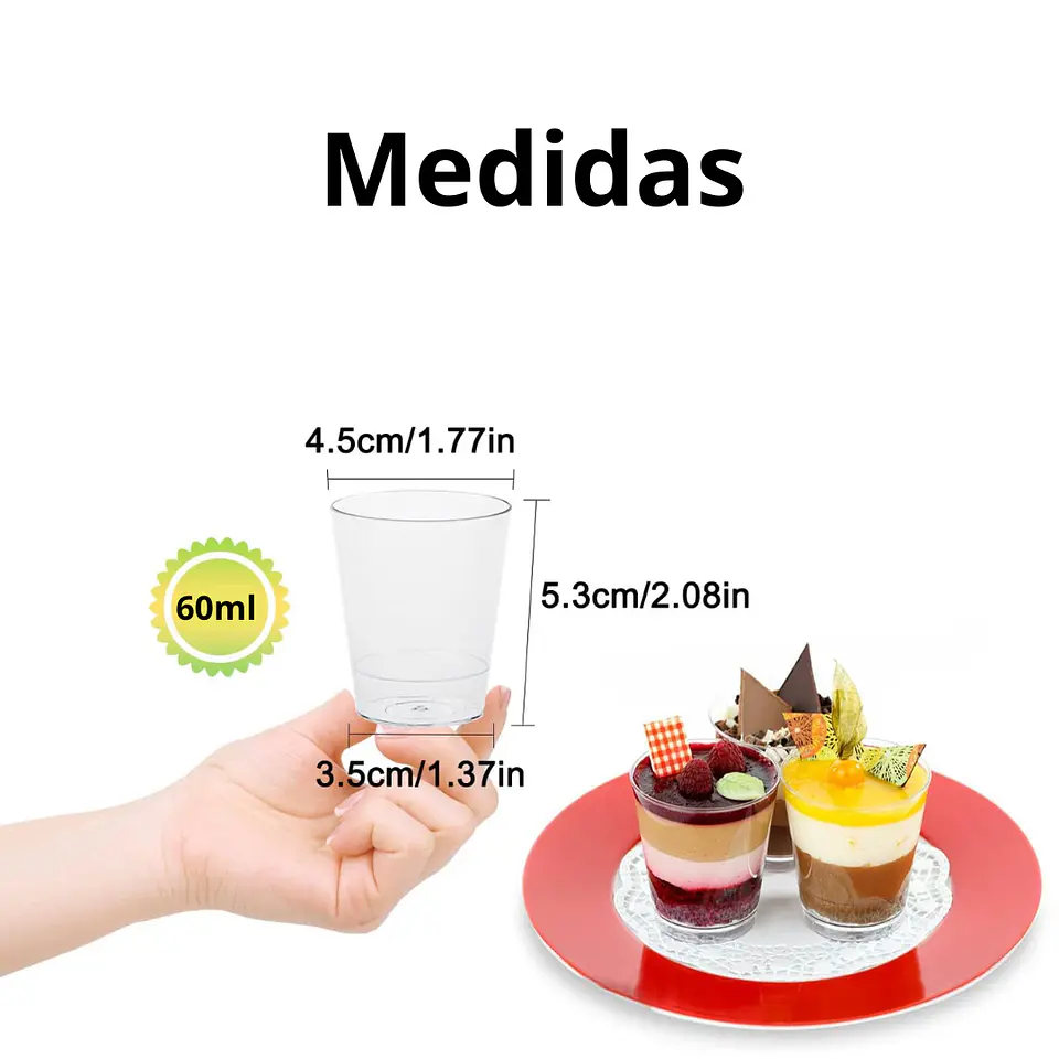 Vaso Acrilico 2oz - 60ml (20 unidades) 2