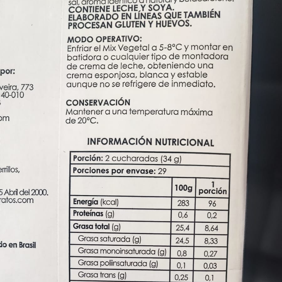 Crema Chantypak Mix Vegetal (1 litro) Puratos 2