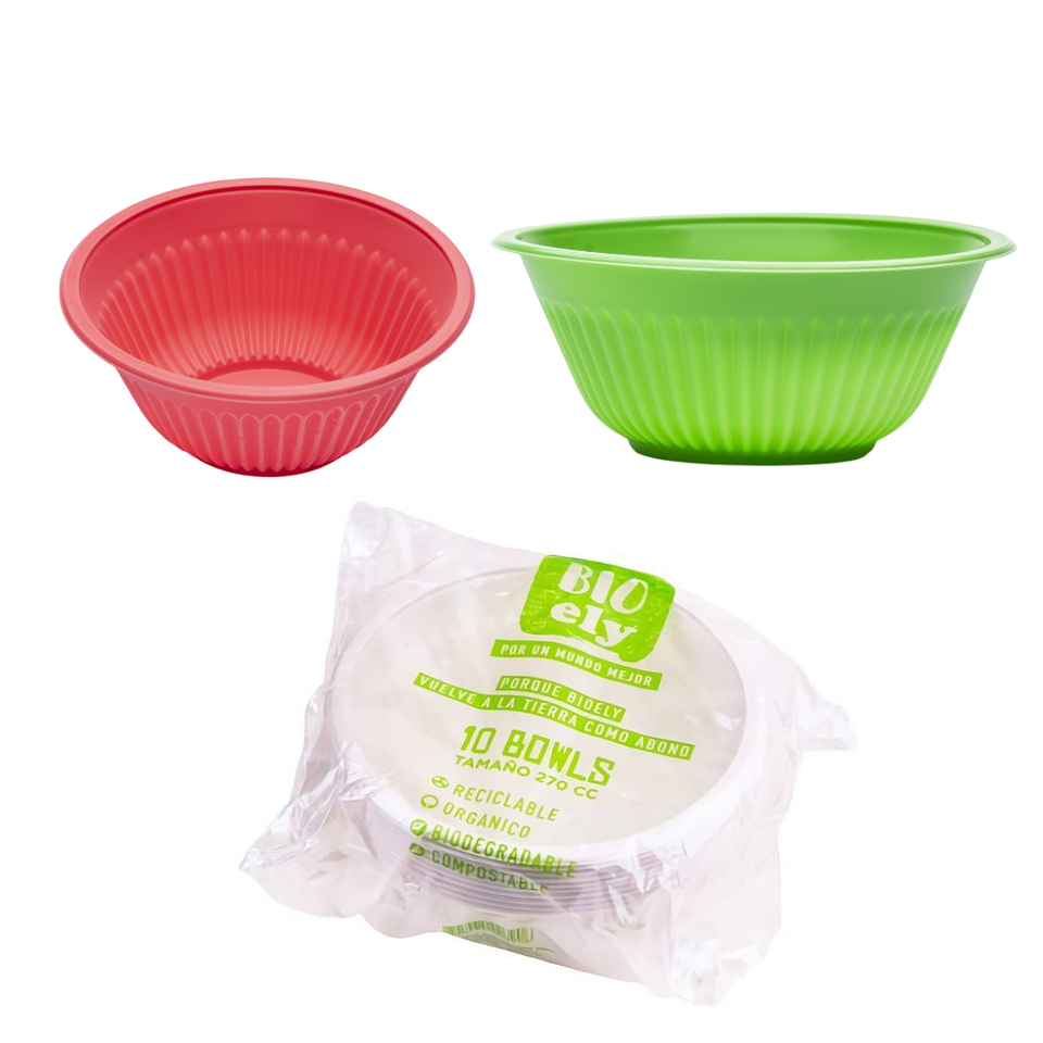 Bowl Biodegradable 9oz 270cc (10 unidades) Bioely 1