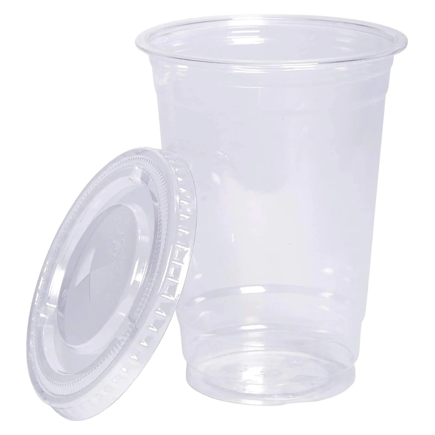 Vaso PP Transparente 10oz - 300ml con Tapa Plana (100un) 2