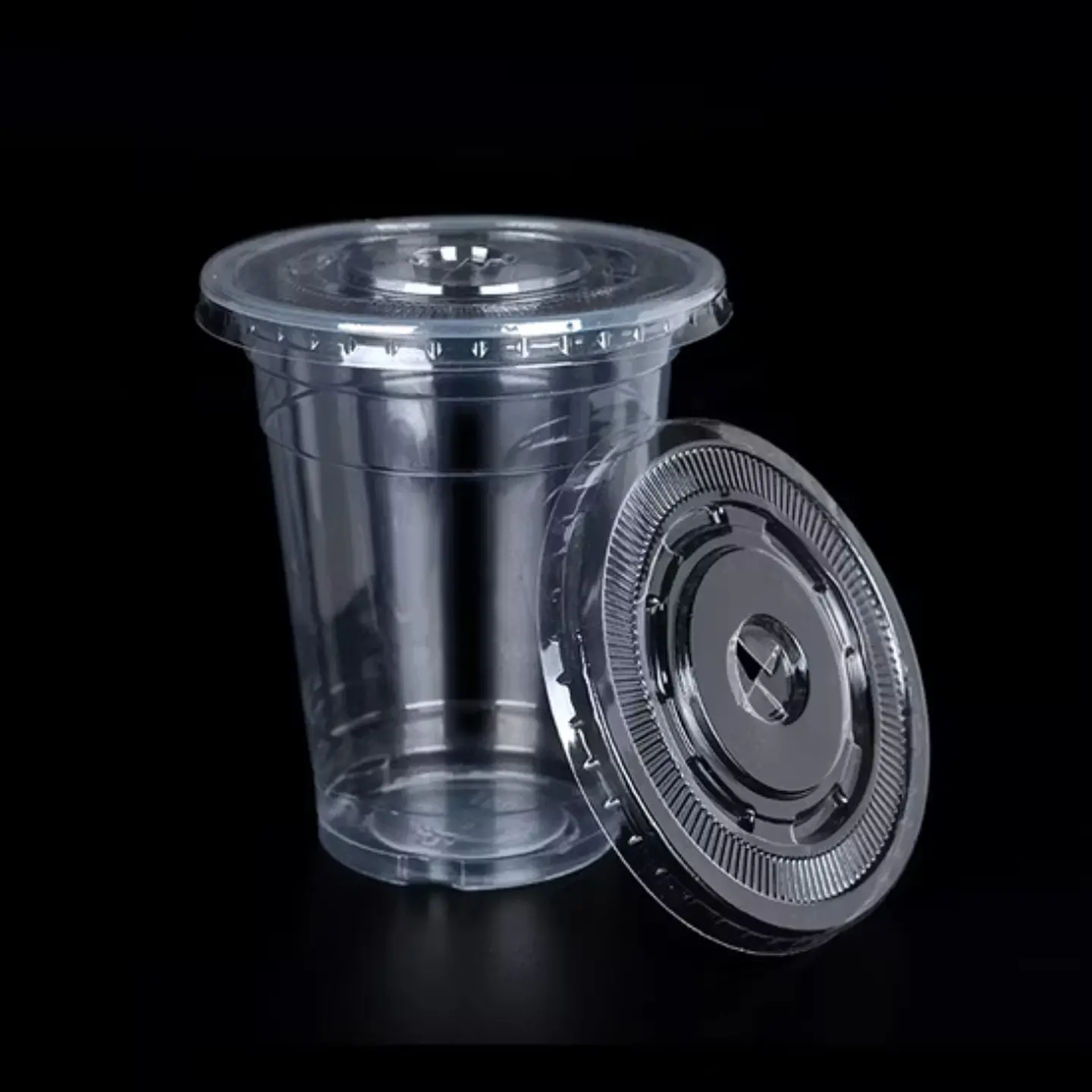 Vaso PP Transparente 10oz - 300ml con Tapa Plana (100un) 3